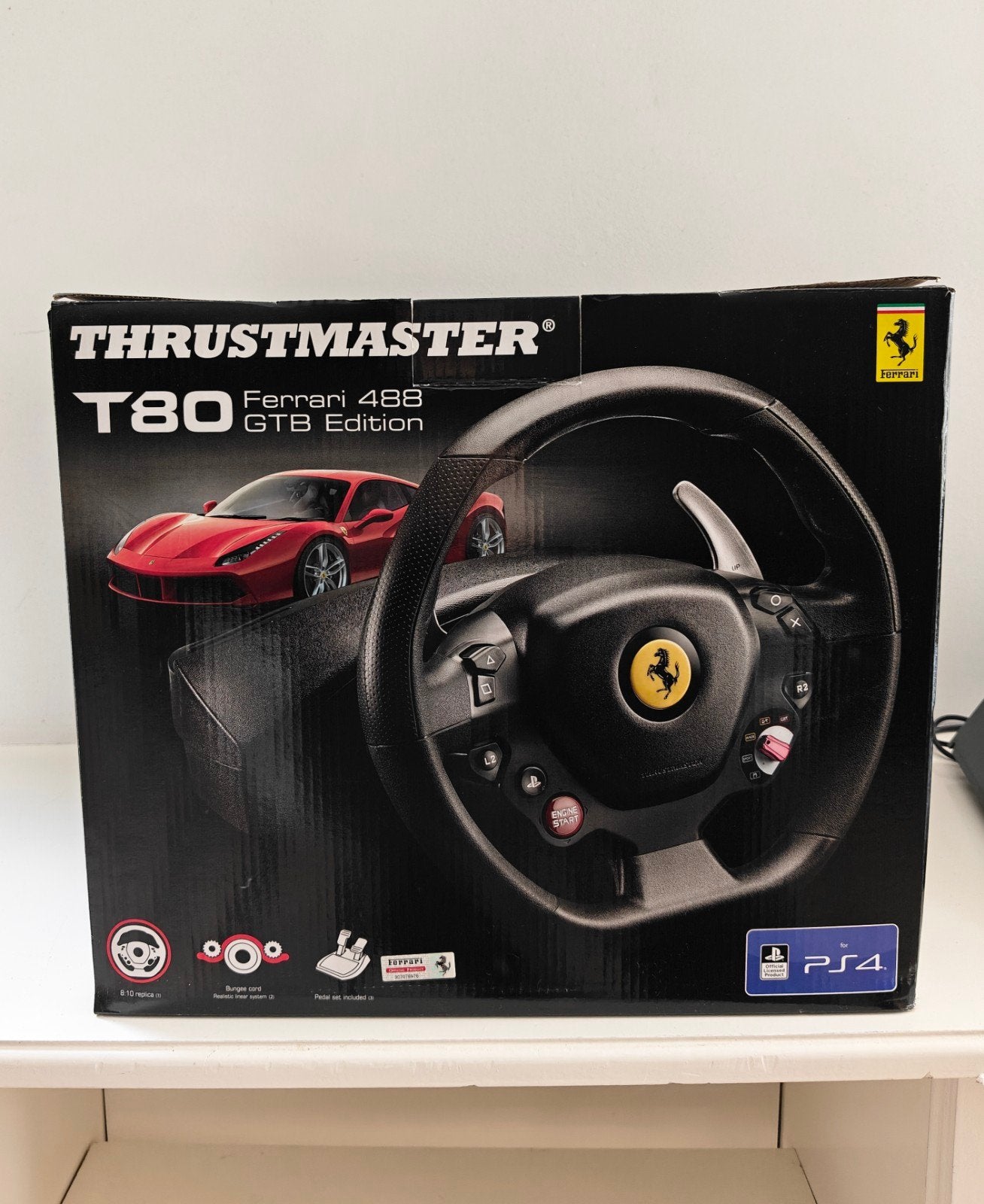 Thrustmaster T80 Ferrari 488 GTB Edition + Pedalen | PS4 PS5, Spelcomputers en Games, Spelcomputers | Sony PlayStation Consoles | Accessoires