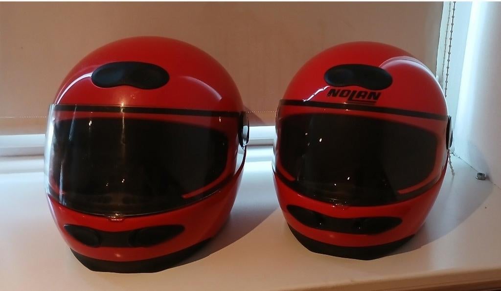 2 x Nolan Intergraal helmen maat M & L, Motoren, Ophalen, Tweedehands, Integraalhelm, Nolan