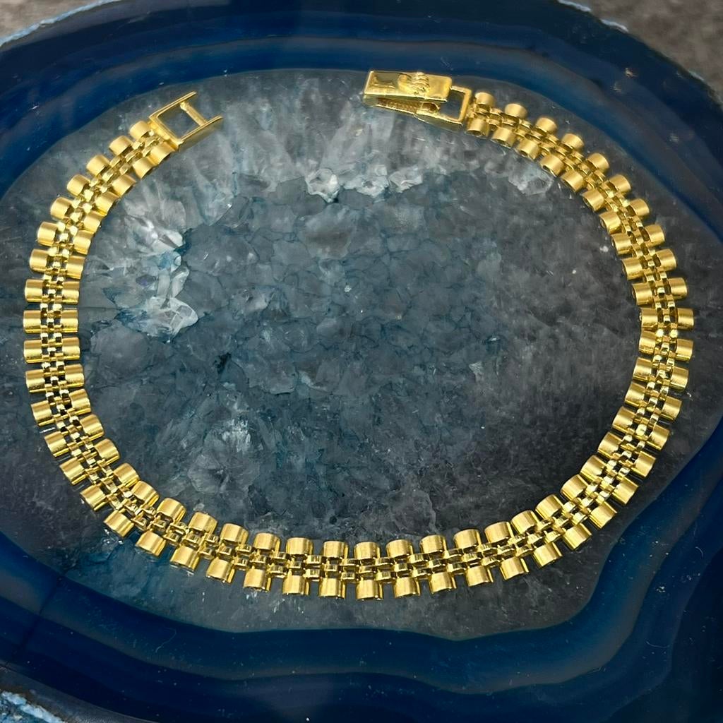 18 karaat gouden armband rolex schakel italy, Ophalen of Verzenden, Nieuw, Goud