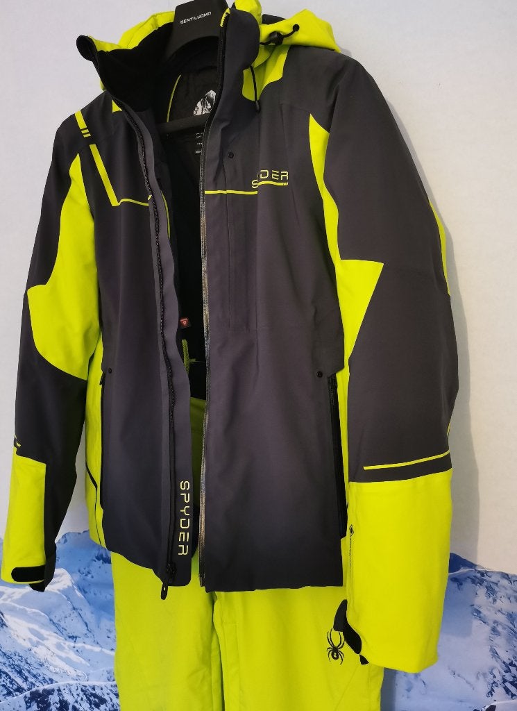 Spyder Skipak, Titan GTX/Dare S/48, Grijs, Geel/groen,, Kleding | Heren, Ophalen of Verzenden, Zo goed als nieuw, Spyder, Maat 46 (S) of kleiner