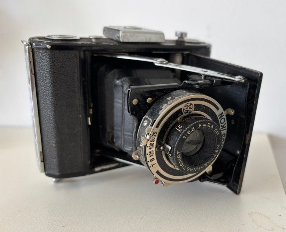 Vintage Zeiss Ikon Nettar Anastigmat opvouwbare camera, Audio, Tv en Foto, Ophalen of Verzenden, Gebruikt, Compact, Overige Merken