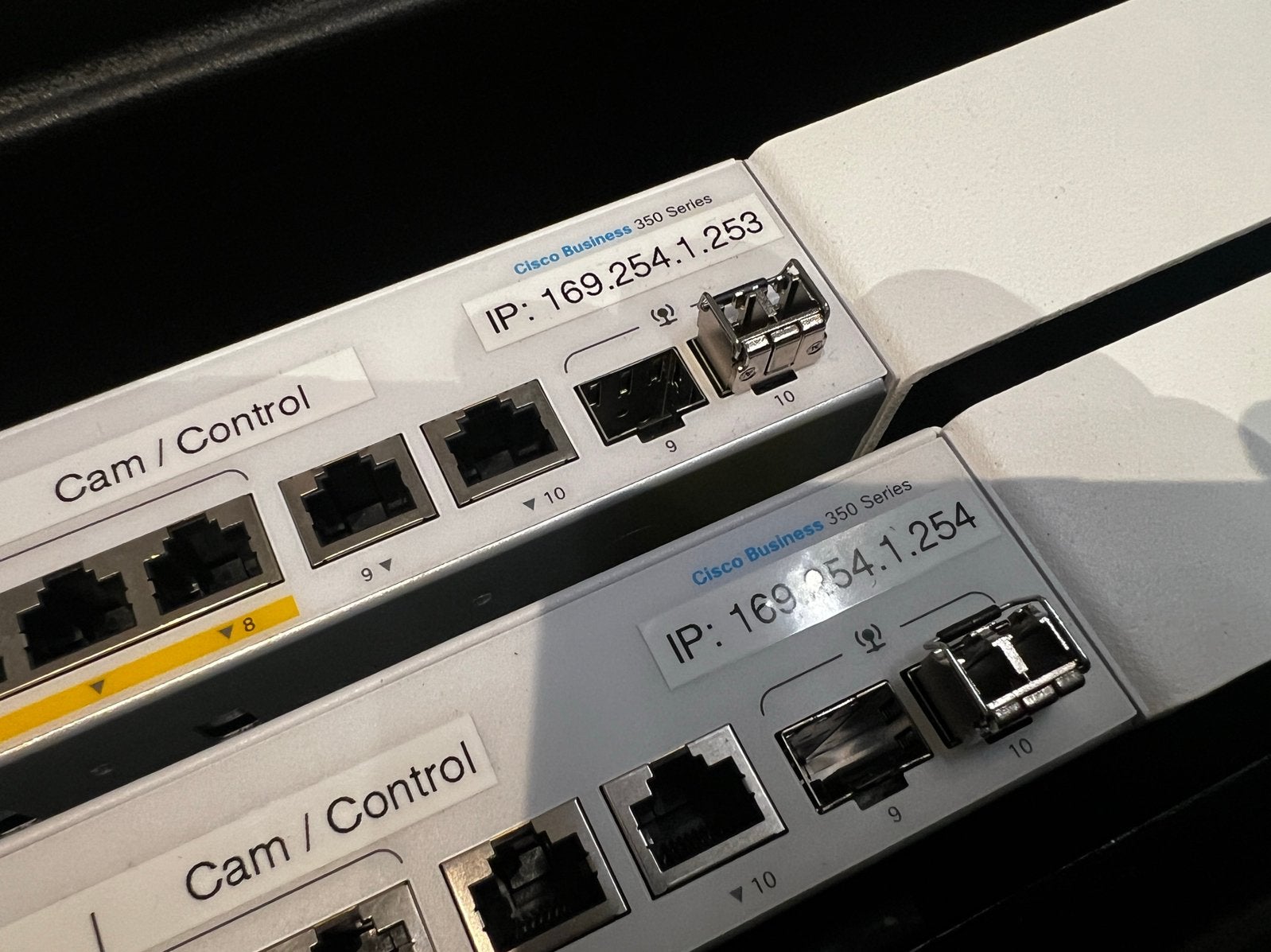 Cisco CBS350-8P-2G incl. SFP module en flush rackmounts, Ophalen of Verzenden, Zo goed als nieuw