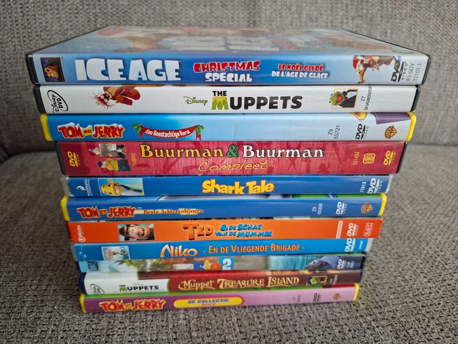 Collectie kinderfilms op DVD: Ice Age, Tom & Jerry, Mup, Cd's en Dvd's, Gebruikt, Animatie, Verzamelbox, Alle leeftijden