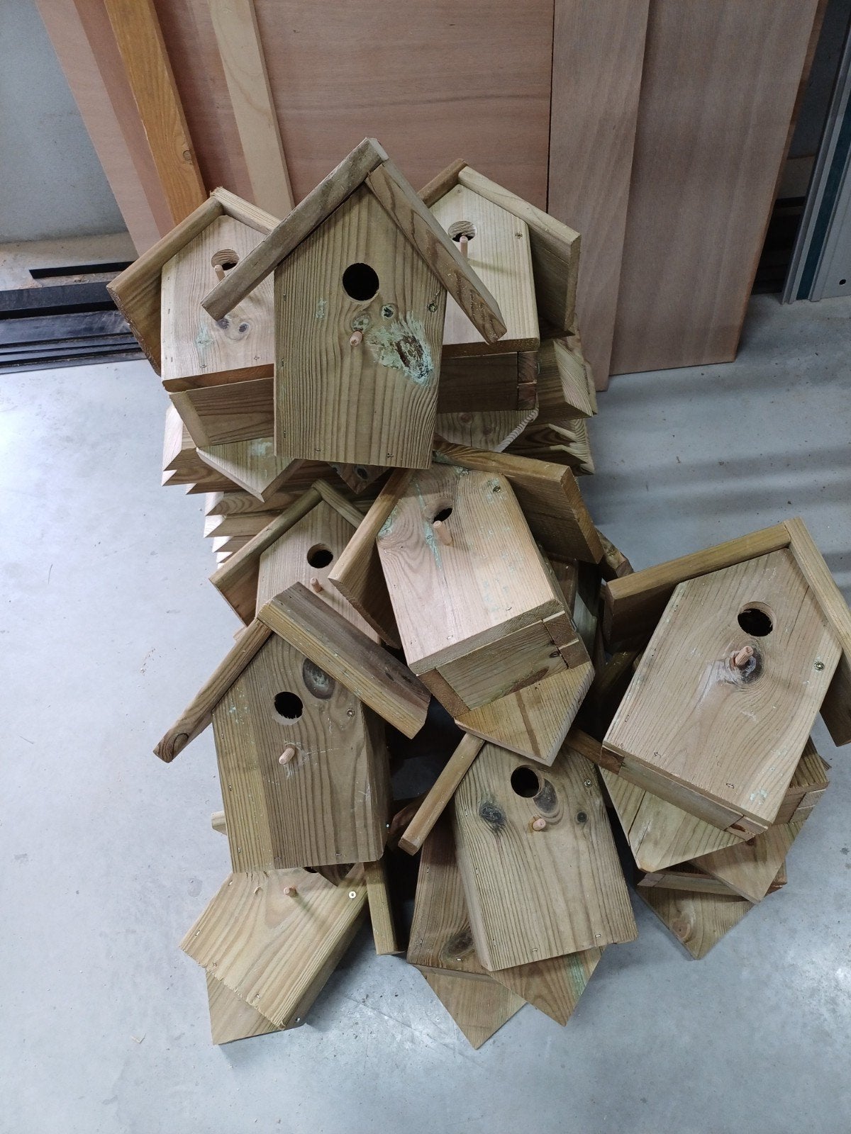 nestkastjes, Ophalen