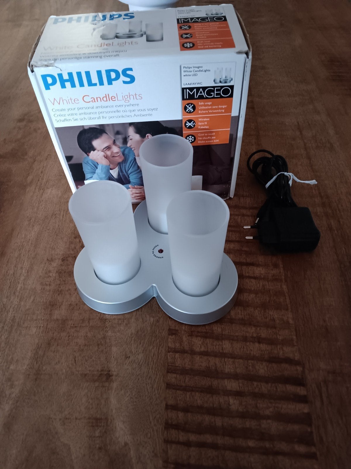 PHILIPS LED CandleLights hoogwaardig glas., Ophalen, Zo goed als nieuw, Wit, Glas