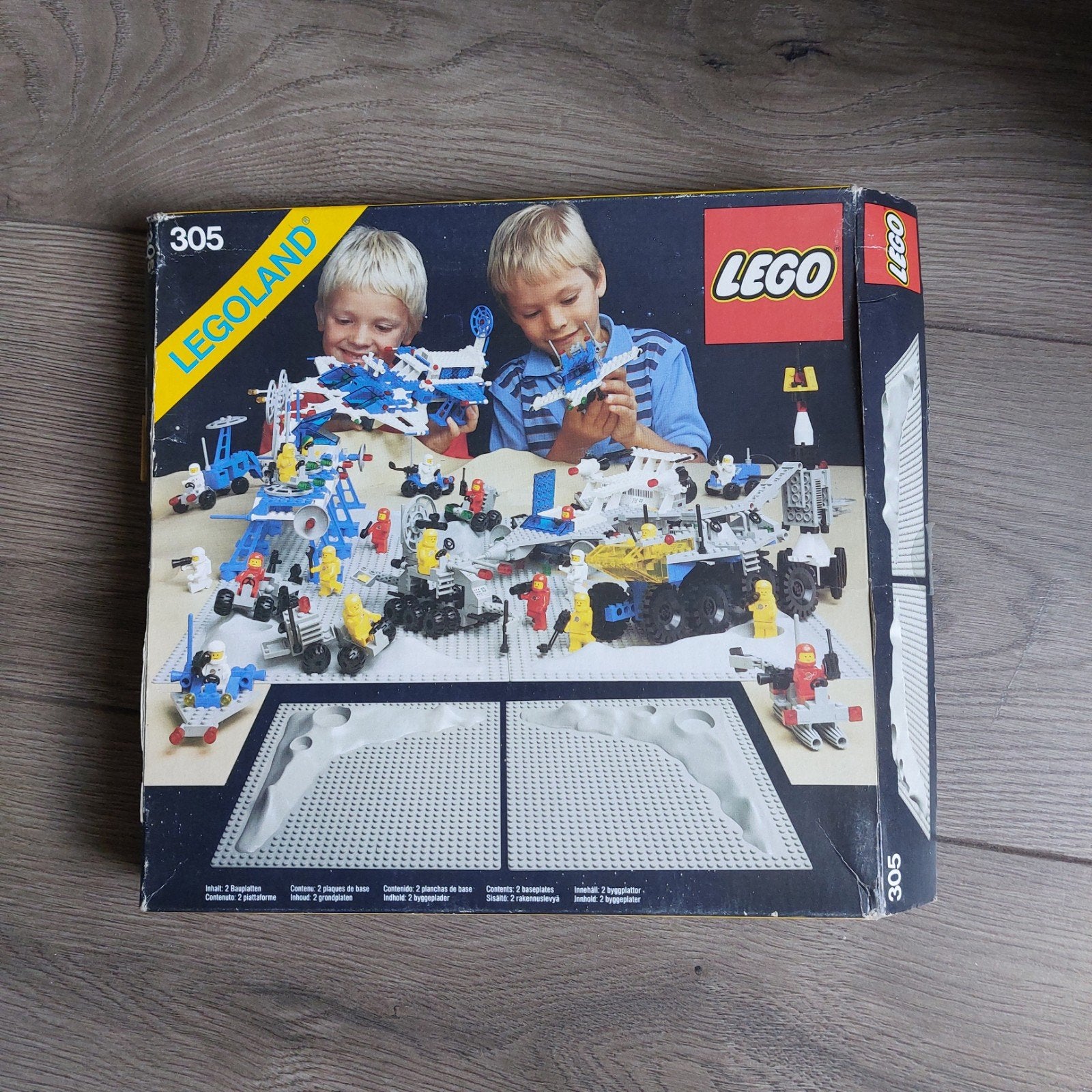 Zeldzame Vintage LEGO Classic Space Doos Set 305 met Inlay, Gebruikt, Lego, Ophalen of Verzenden, Space
