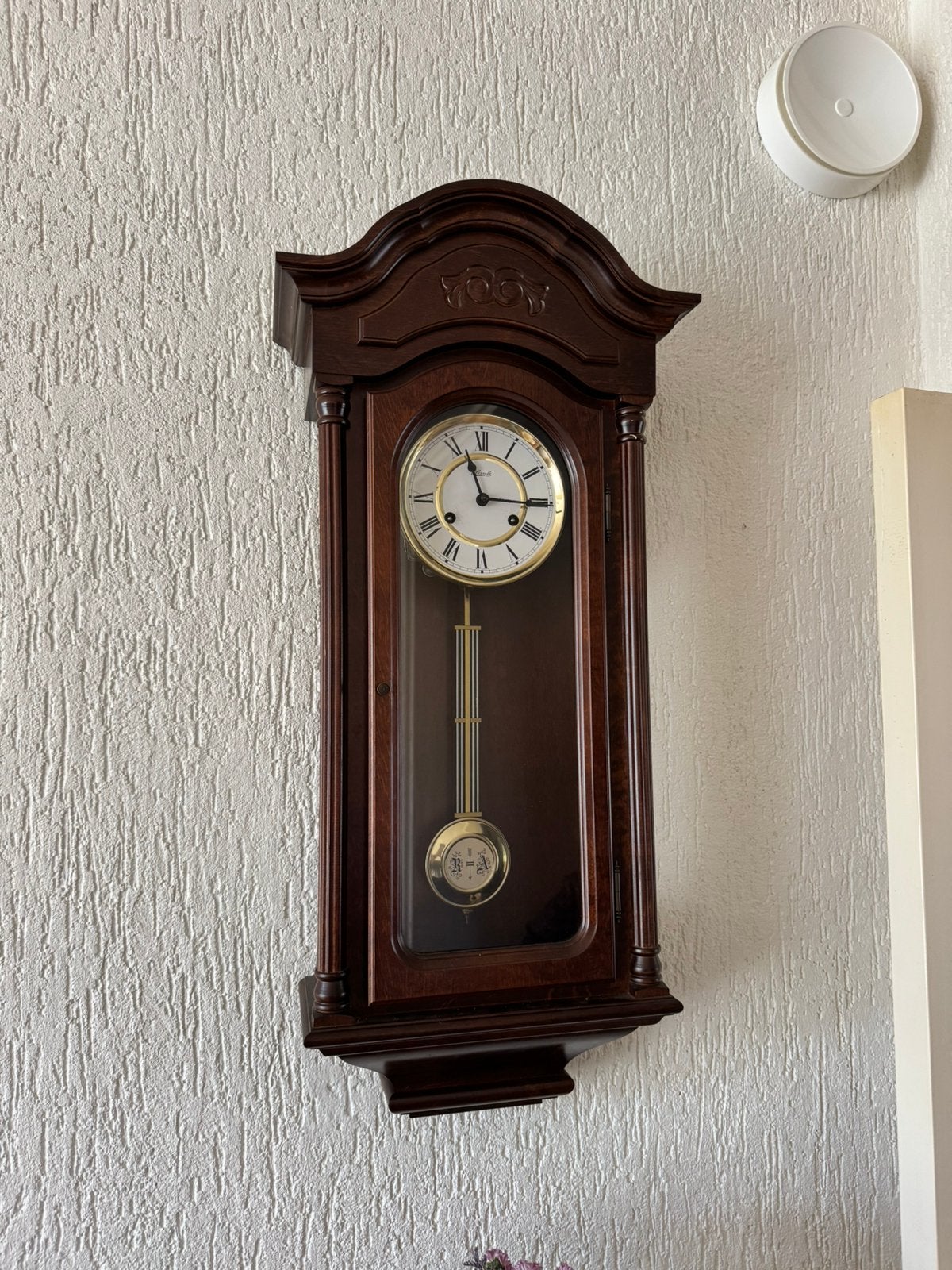 Mooie klassieke mechanische wandklok Tempic Westminsterstijl, Ophalen