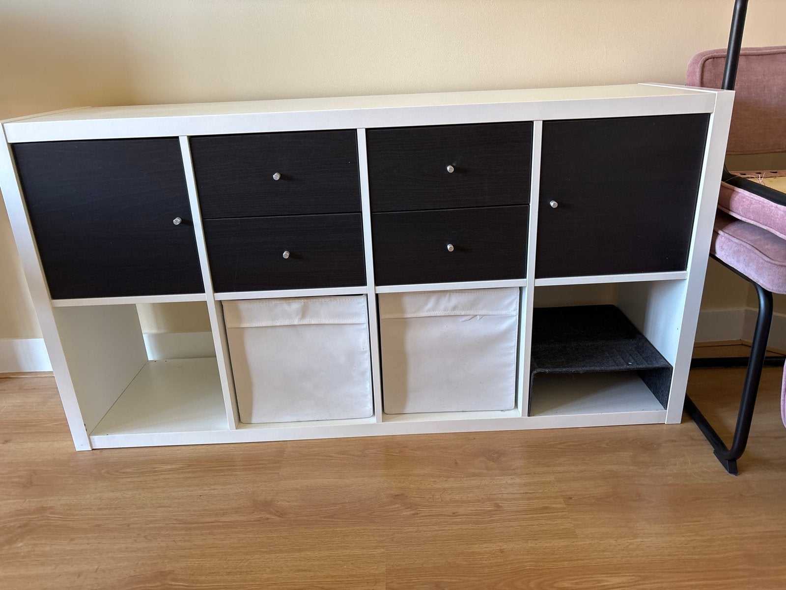 IKEA Kallax kast met 4 lades en 2 deurtjes, Ophalen, Gebruikt