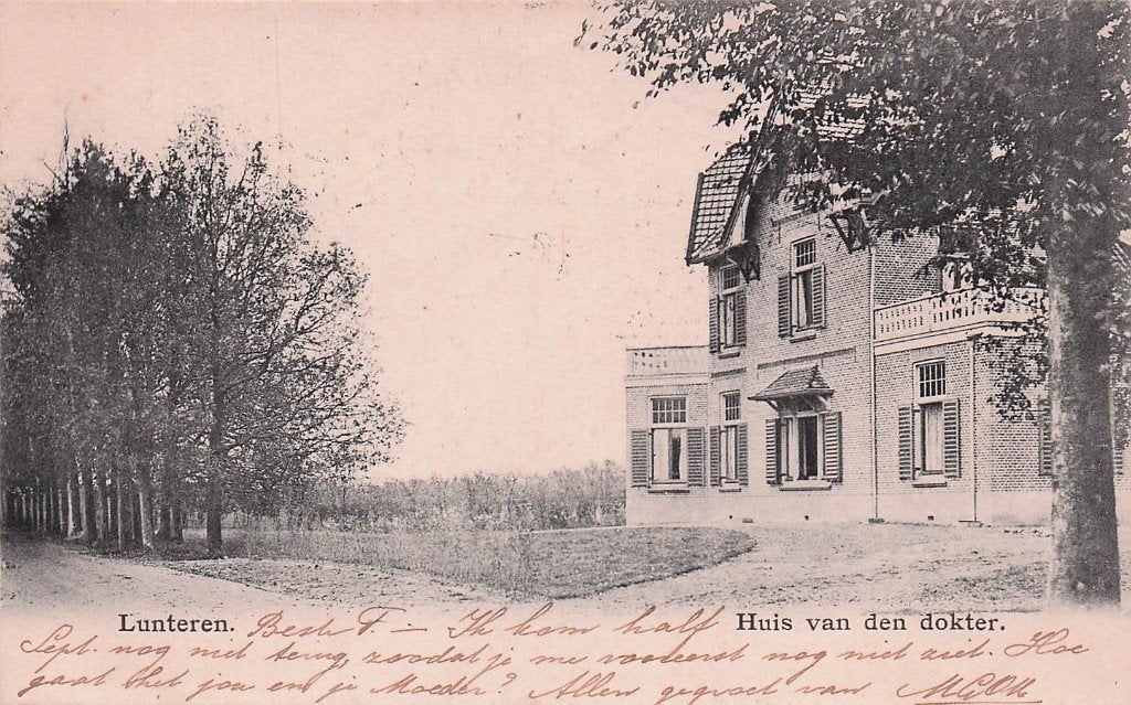 Lunteren - Huis van den dokter (gel. 1900?), Ophalen of Verzenden, Voor 1920, Gelopen, Gelderland