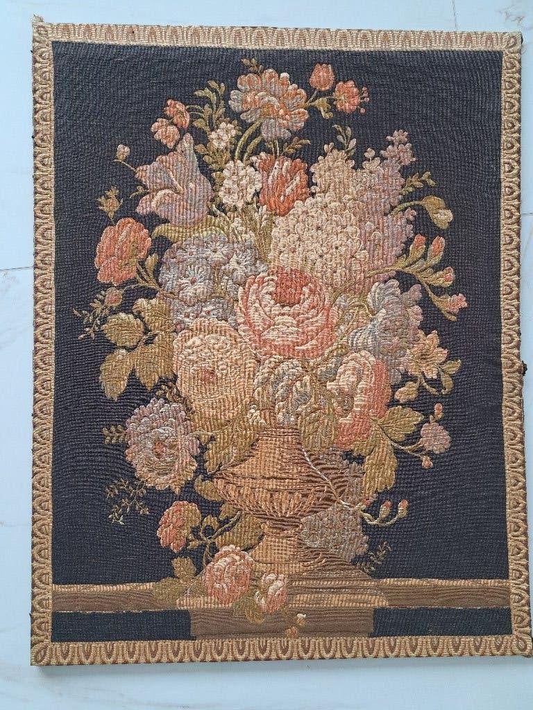 Antieke Tapijtwerk, Antiek en Kunst, Kunst | Schilderijen | Klassiek, Klassiek, Origineel werk, Ophalen, Bloemen