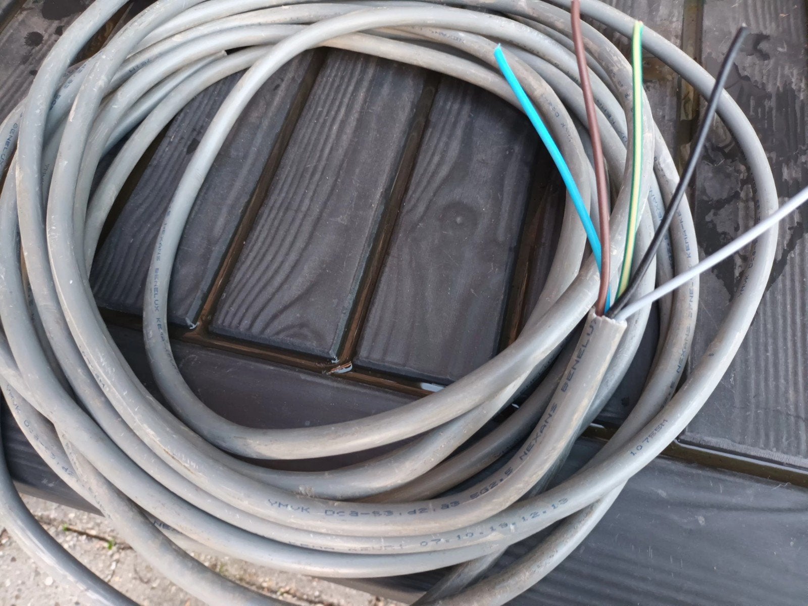 Ymvk-mb 5x2,5 mm2 elektrakabel installatiekabel +- 12 meter, Doe-het-zelf en Verbouw, Elektra en Kabels, Ophalen of Verzenden