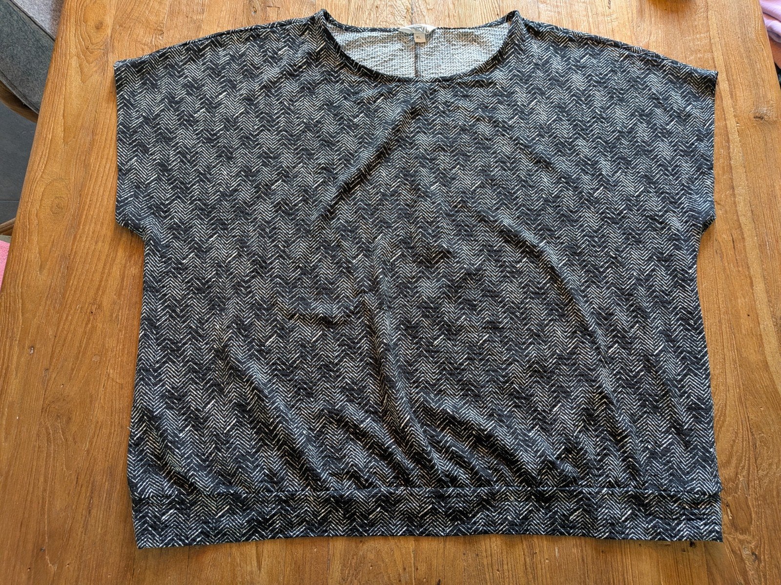 Zwart met wit shirt maat XL, Zwart, Maat 46/48 (XL) of groter, Ophalen of Verzenden, Korte mouw