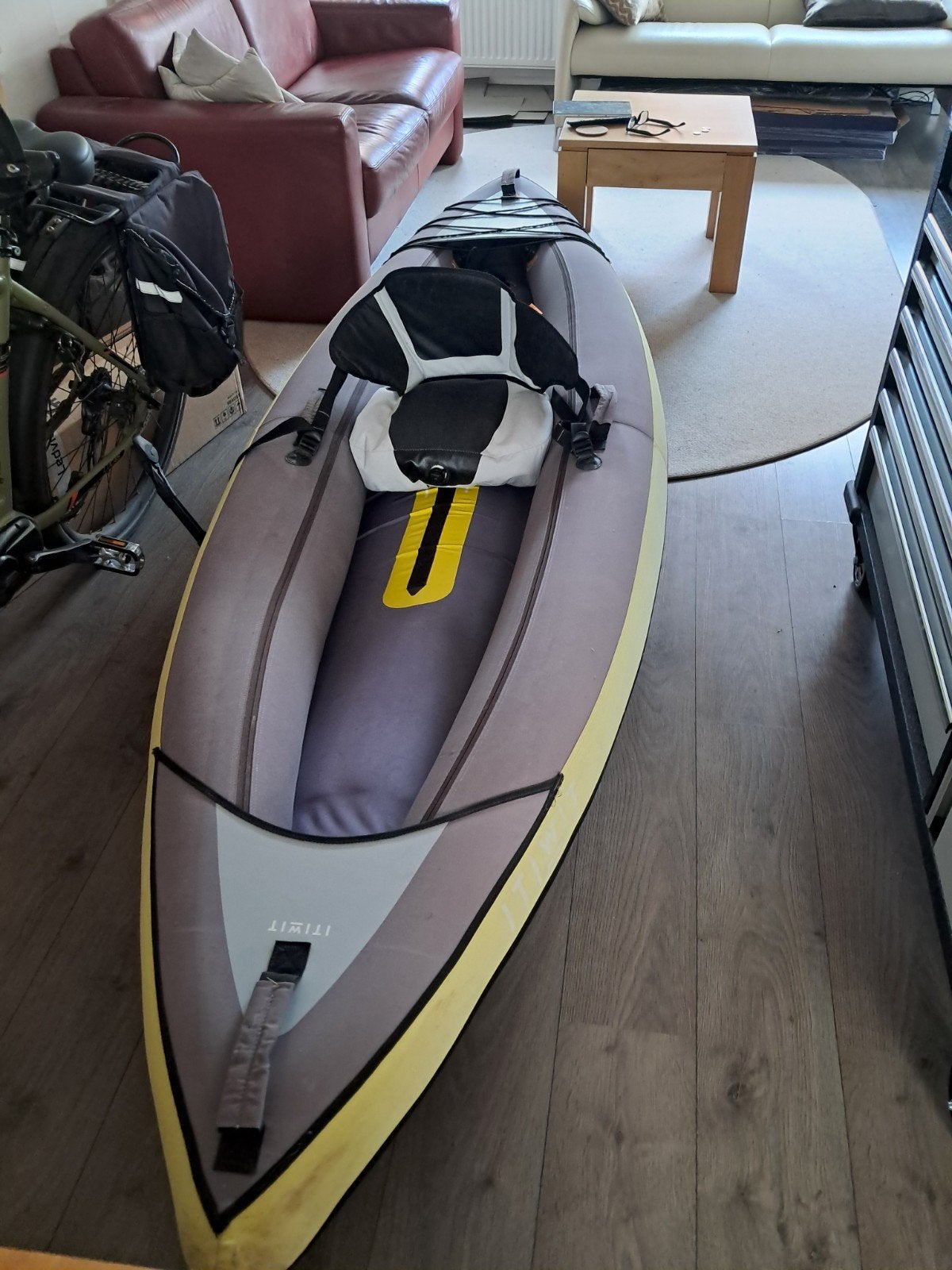 Itwit 1-persoons opblaasbare kano met zitje en peddel, Watersport en Boten, Ophalen