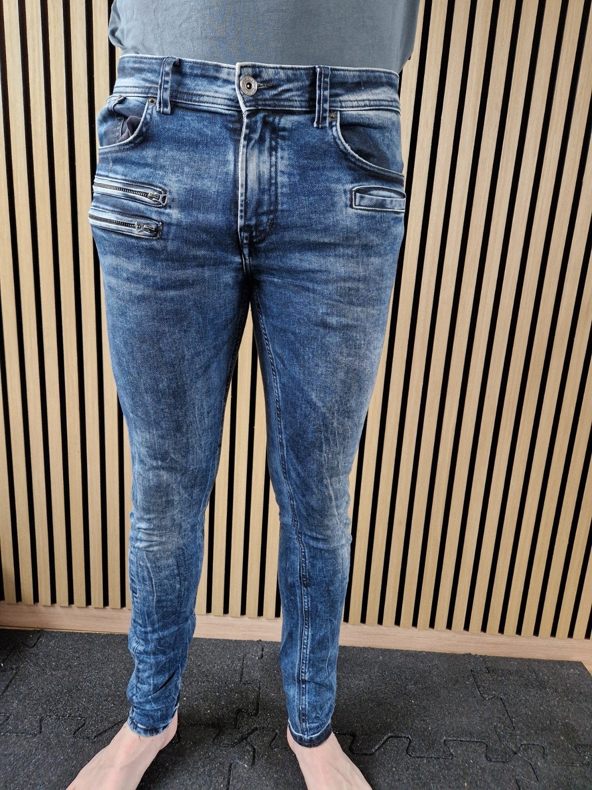 Stijlvolle Chasin' skinny jeans met ritsdetails Maat 32/34, Kleding | Heren, Spijkerbroeken en Jeans, Onbekend, Blauw, W32 (confectie 46) of kleiner