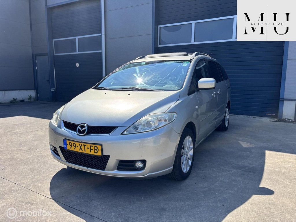 Mazda 5 1.8 Executive PANO! APK 07/27!, Auto's, Mazda, Gebruikt, 1370 kg, 4 cilinders, Beige
