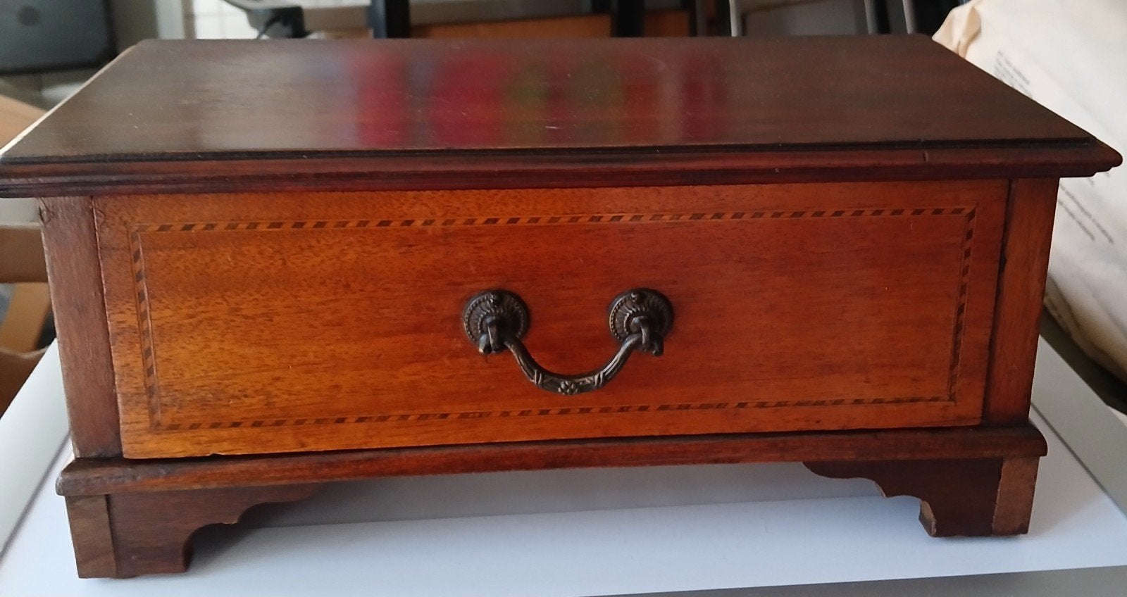 Tafel model..... lade kastje Vintage, Ophalen of Verzenden