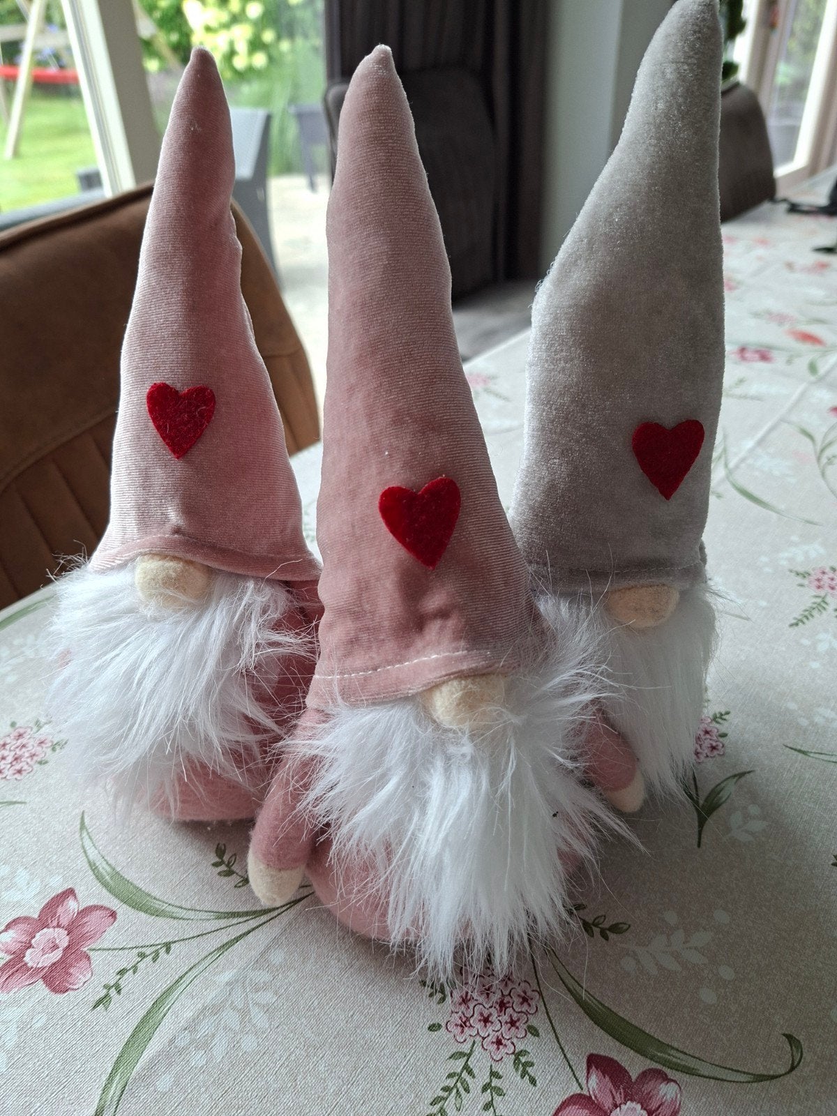 Set van 3 schattige kabouters met hartjes gratis, Ophalen, Meerkleurig, Overige stijlen, Zo goed als nieuw