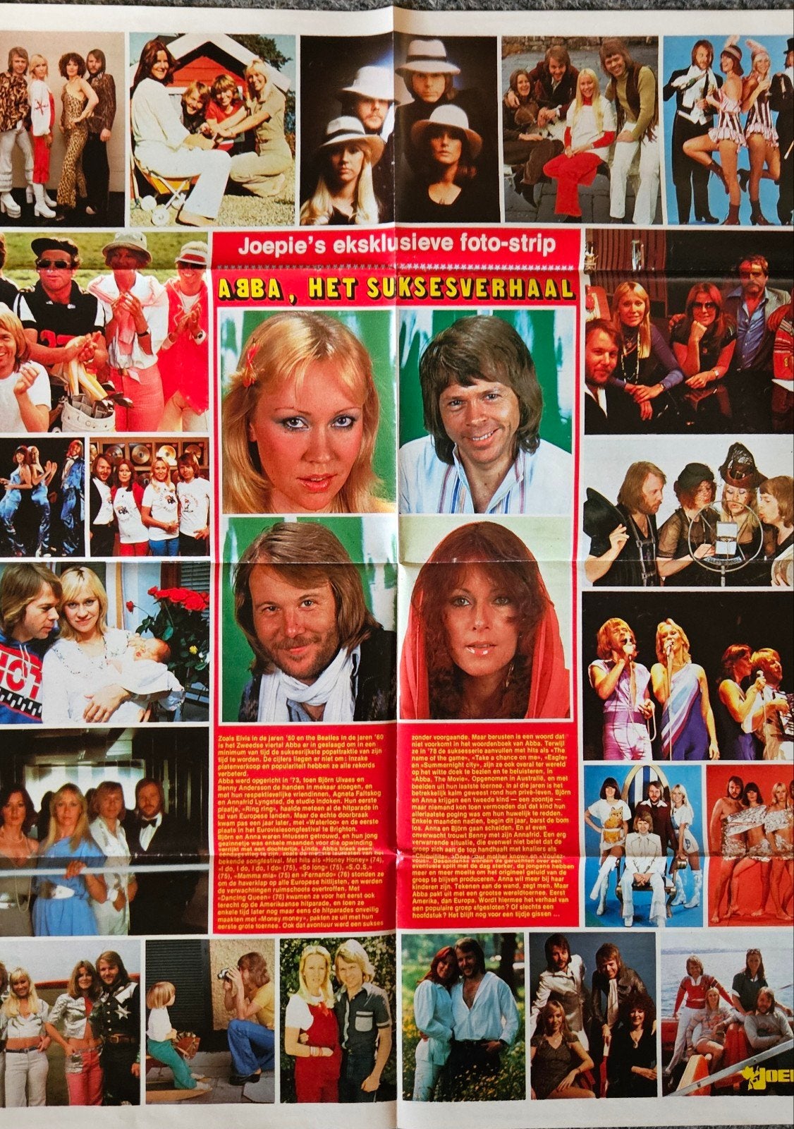 Dubbel zijdige Abba poster, Ophalen of Verzenden, Poster, Artwork of Schilderij