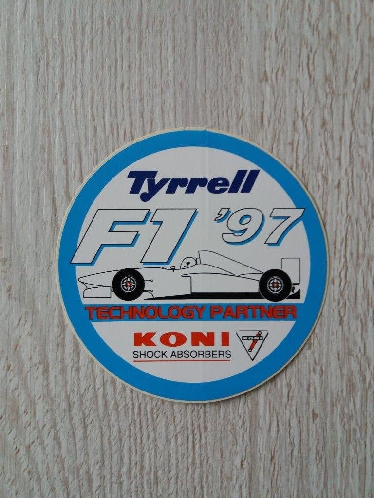 sticker KONI shock absorbers Tyrrell F1 '97, Ophalen of Verzenden, Zo goed als nieuw, Merk