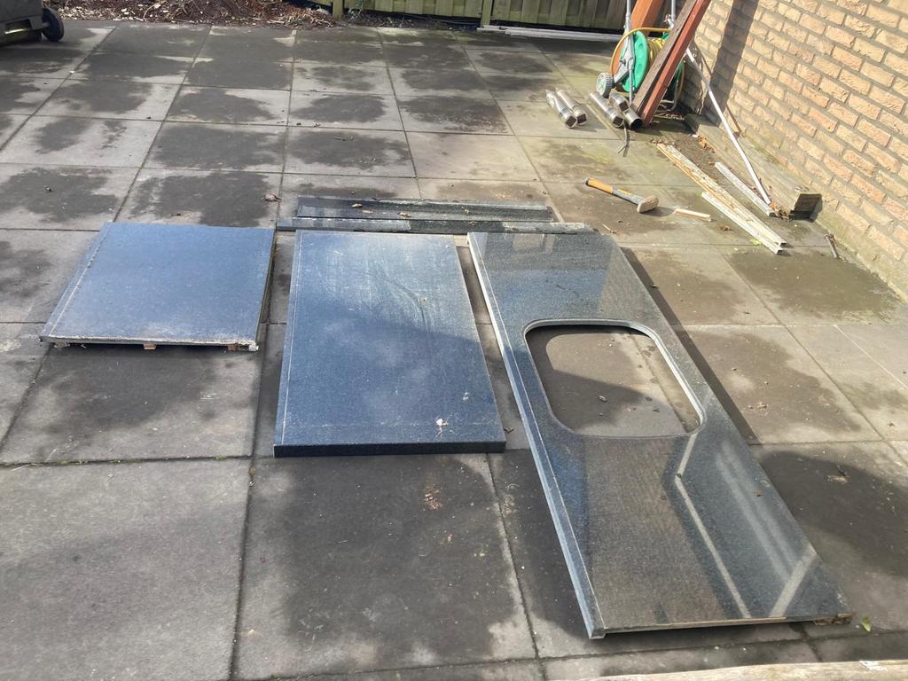 Composiet aanrechtblad, Ophalen, Zo goed als nieuw, 200 cm of meer, Minder dan 100 cm