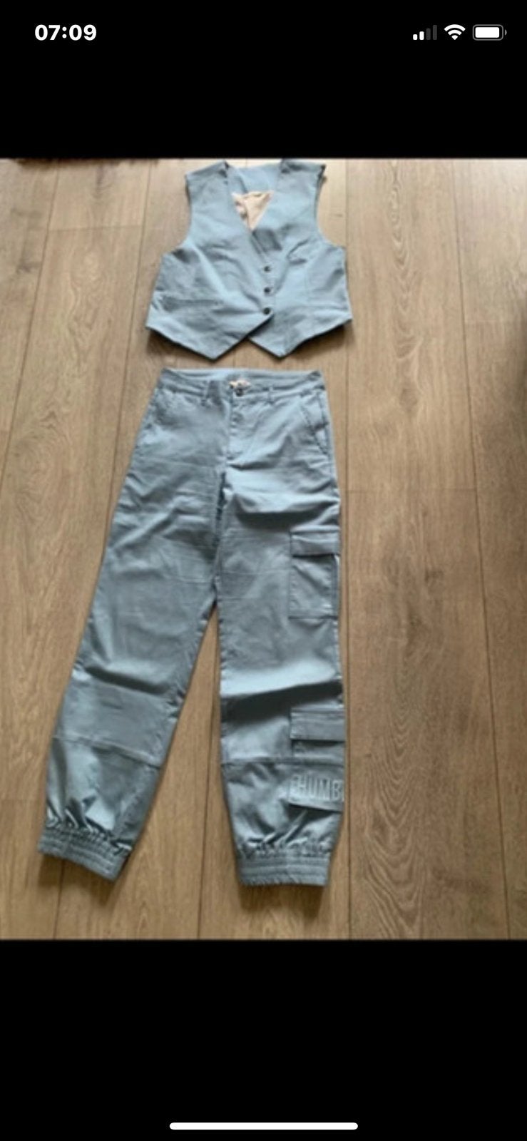 Broekpak Humble, Blauw, Ophalen of Verzenden, Zo goed als nieuw, Maat 36 (S)