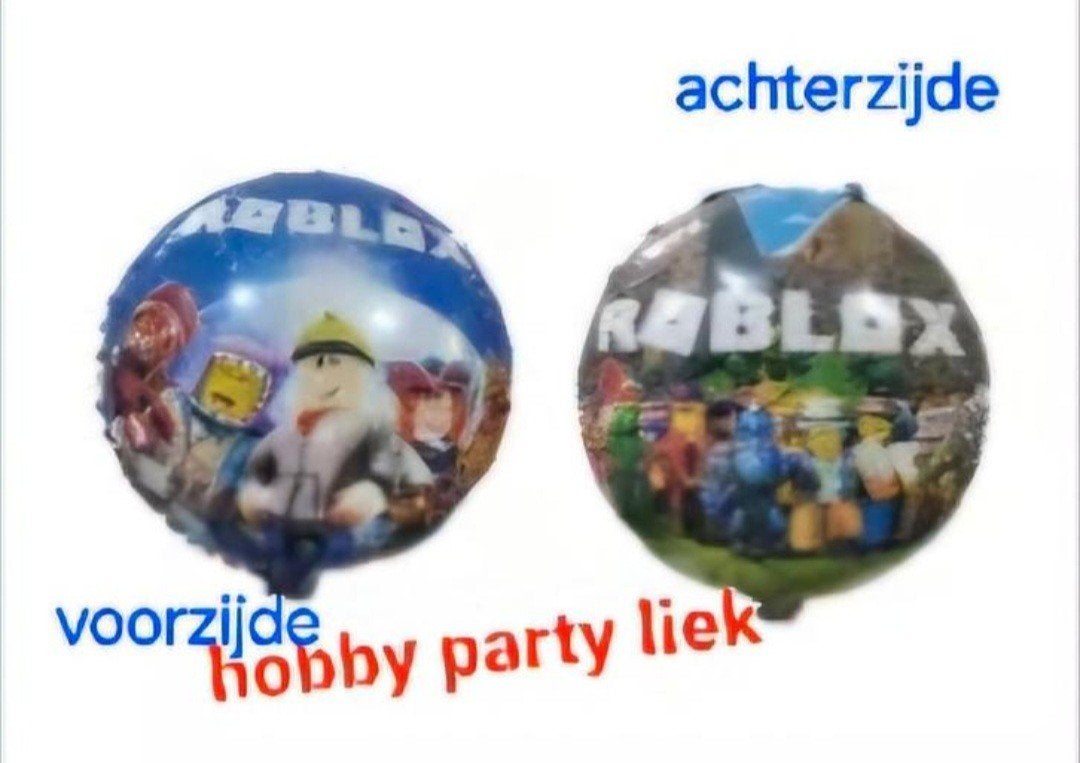 2 x roblox ballonnen nr R75, Ophalen of Verzenden, Nieuw, Versiering, Verjaardag