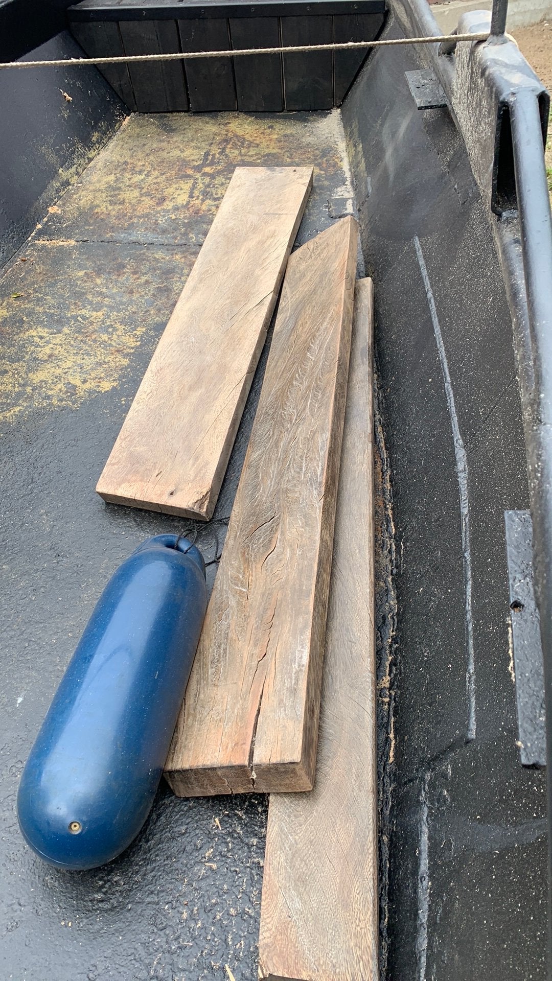 Roeiboot staal sloep, Ophalen, Gebruikt