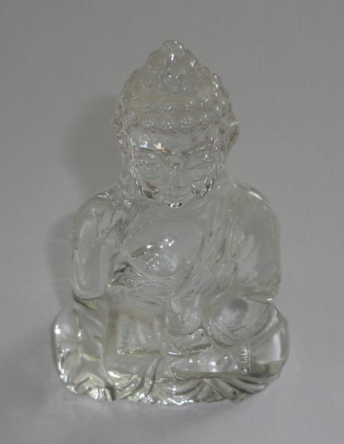 Boeddha beeldje glas, Ophalen of Verzenden, Zo goed als nieuw, Religie