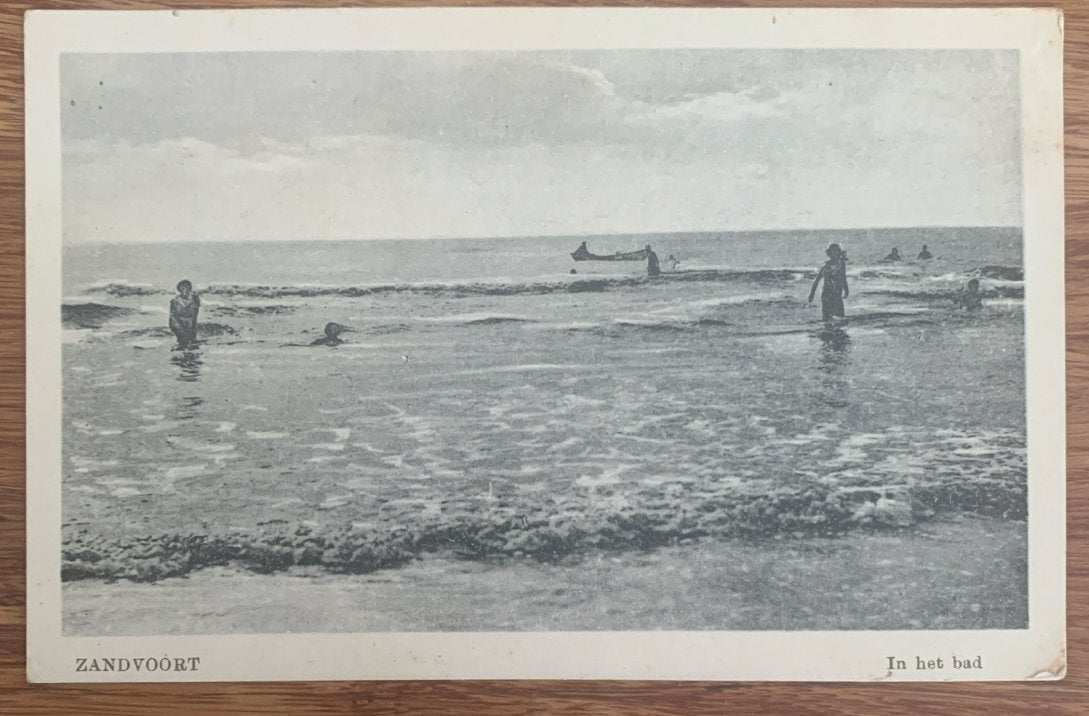Oude Ansichtkaart Zandvoort - In het bad, Ophalen of Verzenden, Voor 1920, Ongelopen, Noord-Holland