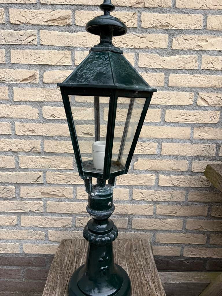 Karaktervolle Gietijzeren Tuinlantaarn  - 76 cm, Staande lamp, Ophalen of Verzenden, 50 tot 250 watt, Led