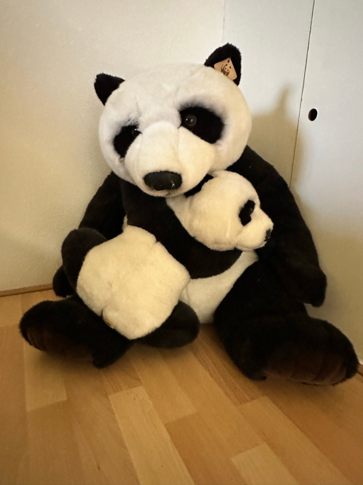 Grote WNF panda knuffel met baby panda, Ophalen, Overige merken, Overige karakters, Overige typen