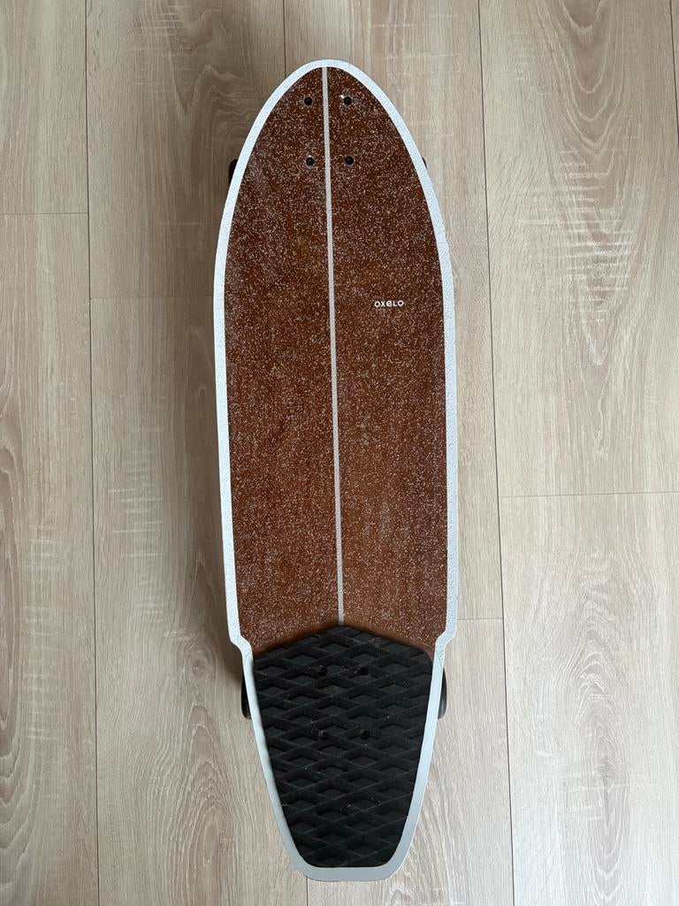 (Surf-)Skateboard/Longboard met stickers | Zo goed als nieuw, Ophalen of Verzenden, Zo goed als nieuw, Skateboard