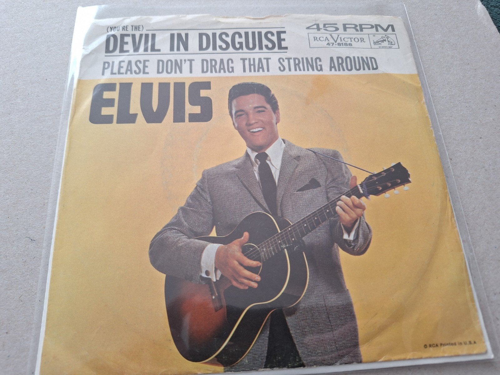 Elvis Presley - (You're the) Devil in Disguise Single, Gebruikt, 7 inch, Single, Pop