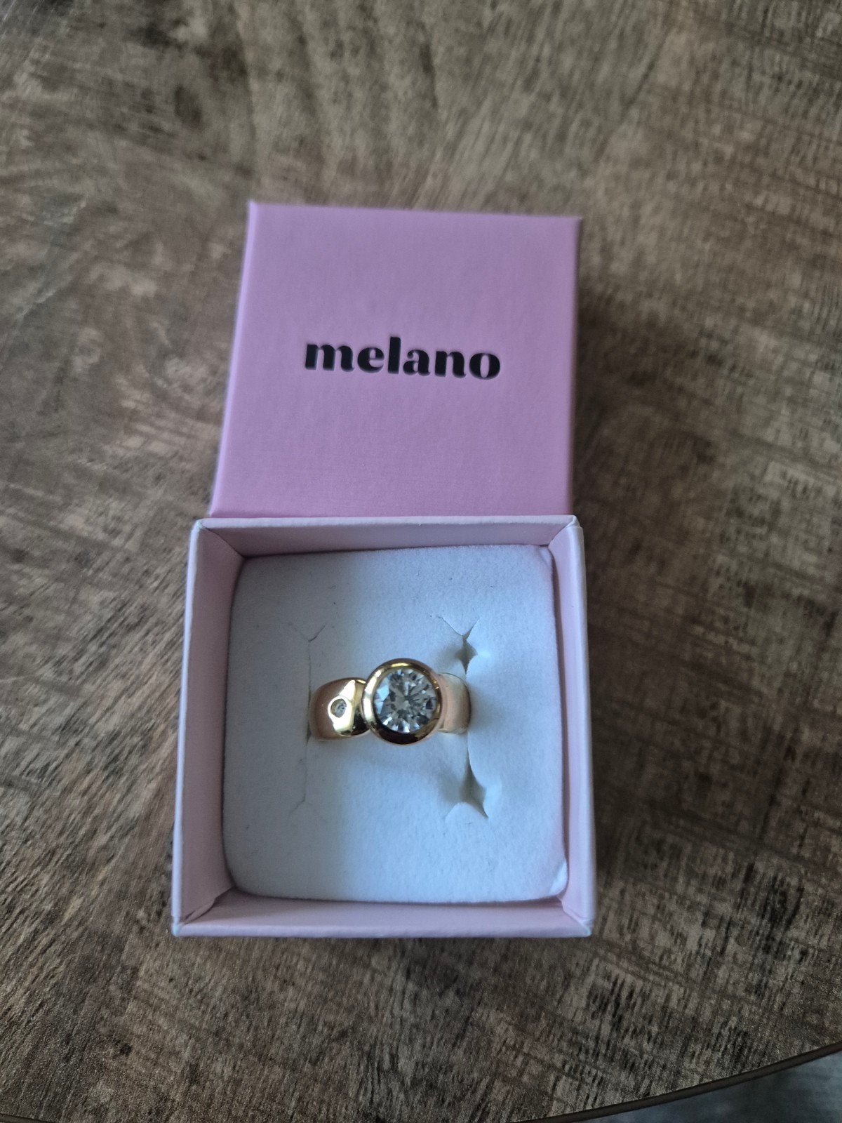 melano ring, Ophalen of Verzenden, Zo goed als nieuw, Bruin, Avondtasje