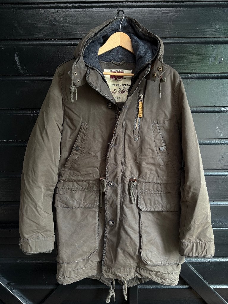 PME Legend - waxed 333 heritage parka, donkergroen maat M, Pall Mall PME Legend, Zo goed als nieuw, Groen, Verzenden