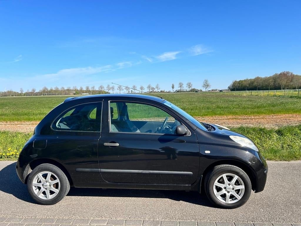 Nissan Micra 1.2 48KW 3DR 2006 Zwart, Auto's, Stof, 4 cilinders, Zwart, Origineel Nederlands