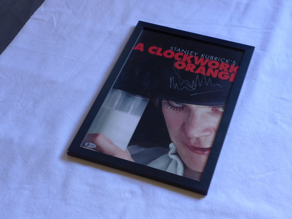 Clockwork Orange Malcolm McDougel Autographed Movie Poster, Ophalen, Gebruikt, Modern, Overige typen