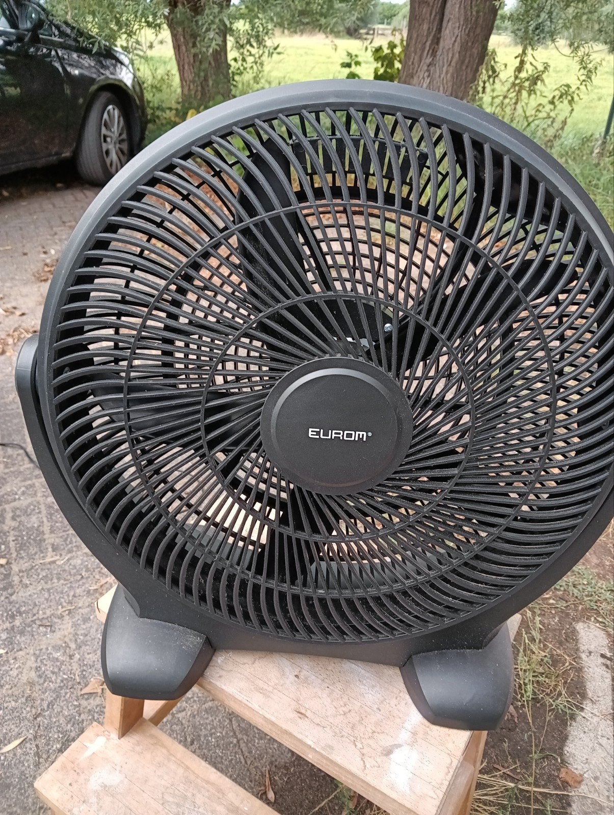 Eurom HVF 16-P Vloerventilator - Zwart, 45 Watt, Witgoed en Apparatuur, Ventilatoren, Ophalen of Verzenden, Gebruikt, Vloerventilator