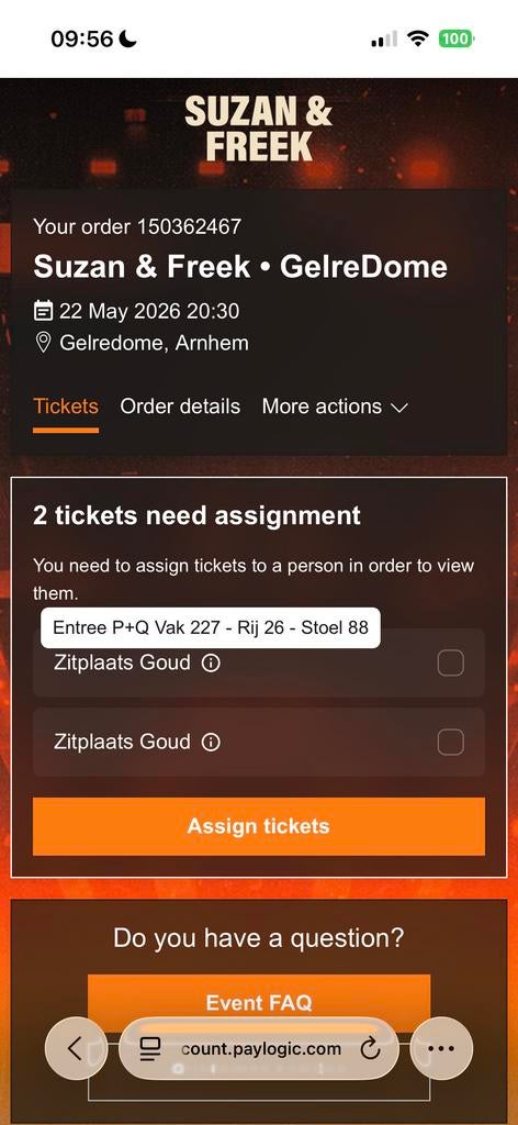 2x Suzan en freek 22 mei gelredome, Tickets en Kaartjes, Concerten | Overige, Twee personen, Mei