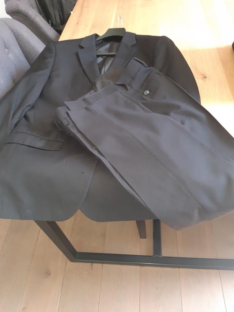 Smoking/heren-pak zwart maat 48 slim fit, Ophalen of Verzenden, Zo goed als nieuw, Maat 48/50 (M), Zwart