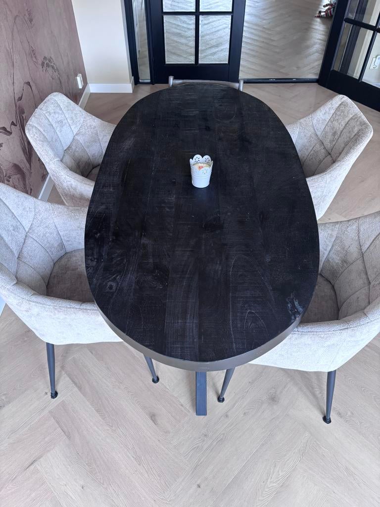 Eettafel, Huis en Inrichting, Tafels | Eettafels, Ophalen, 50 tot 100 cm, Zo goed als nieuw, 150 tot 200 cm