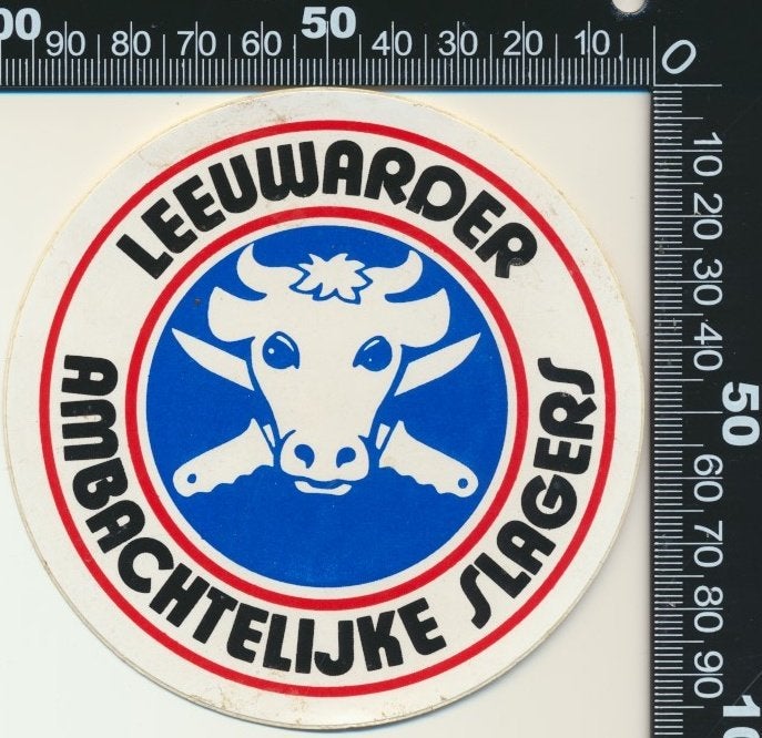 Sticker: Leeuwarder Ambachtelijke Slagers, Verzenden, Zo goed als nieuw, Bedrijf of Vereniging
