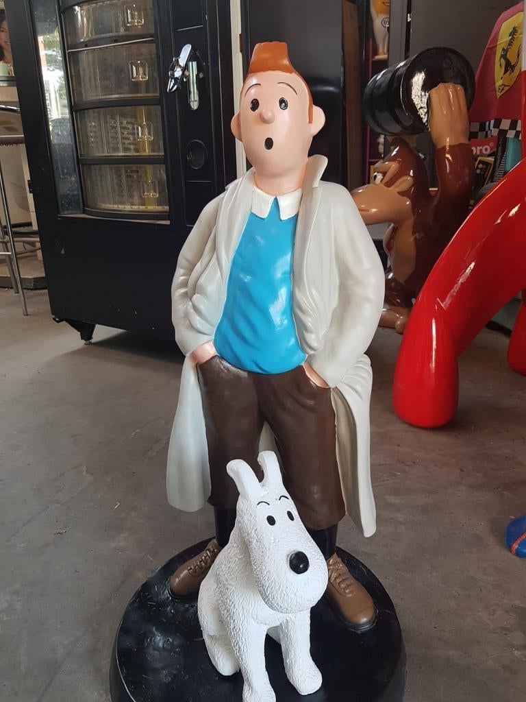 Kuifje en Bobby decoratie beeld Nieuw, Ophalen, Kuifje, Nieuw, Beeldje of Figuurtje
