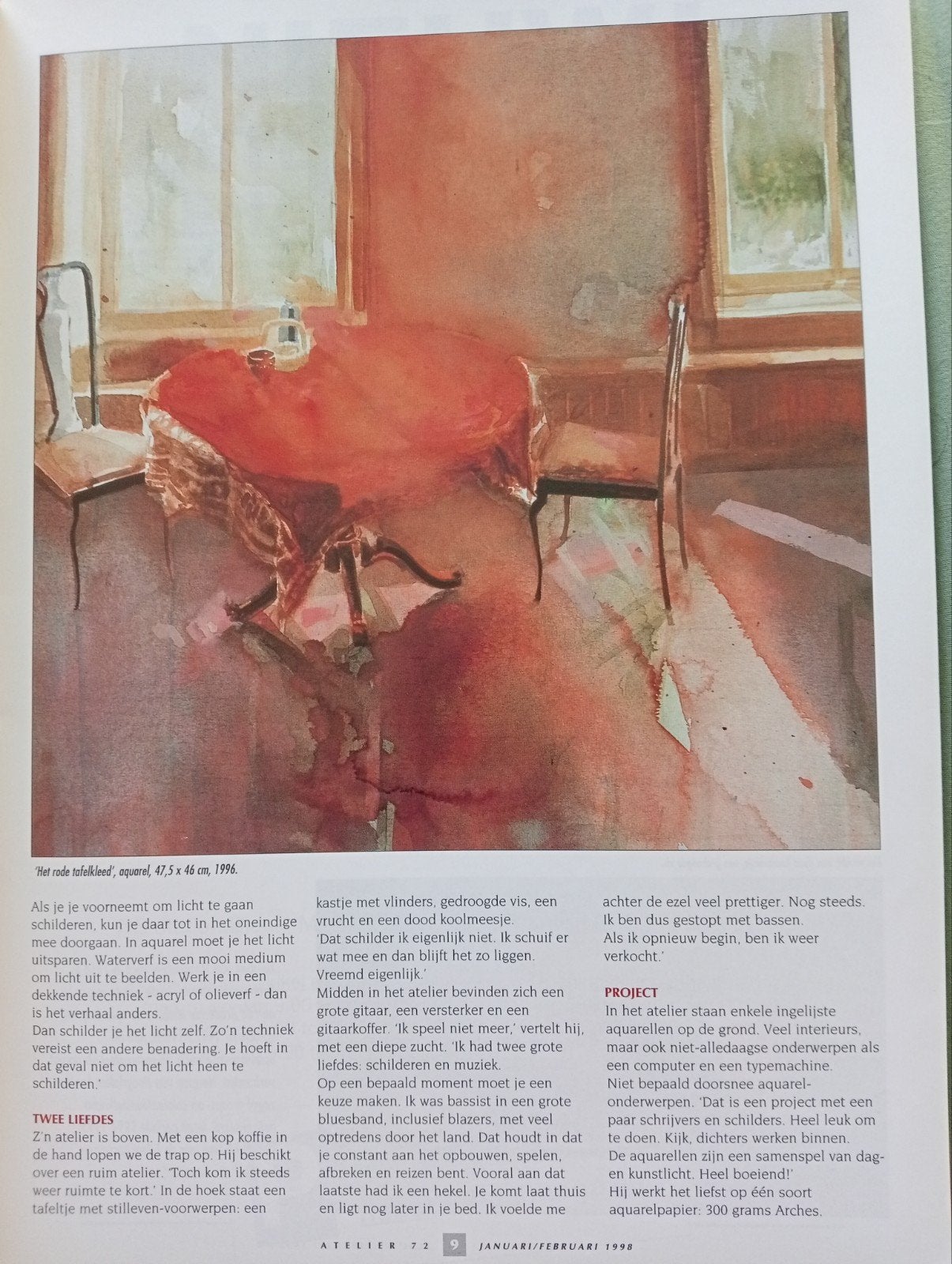 Atelier Magazine Januari/Februari 1998 - Kunst & Schilders, Boeken, Ophalen of Verzenden, Gelezen, Overige typen