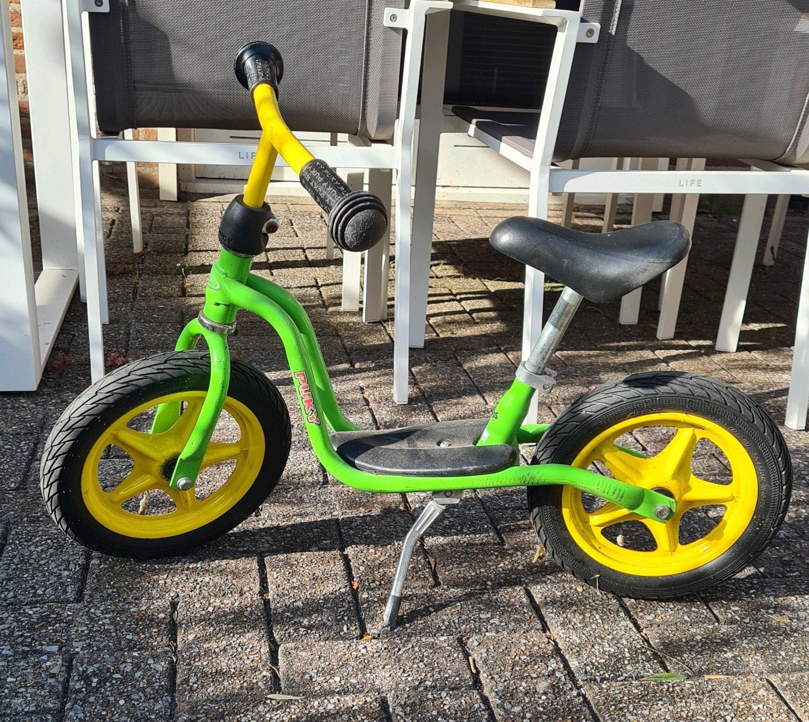 Puky loopfiets groen/geel - 12 inch, Ophalen, Gebruikt, Minder dan 16 inch, Puky