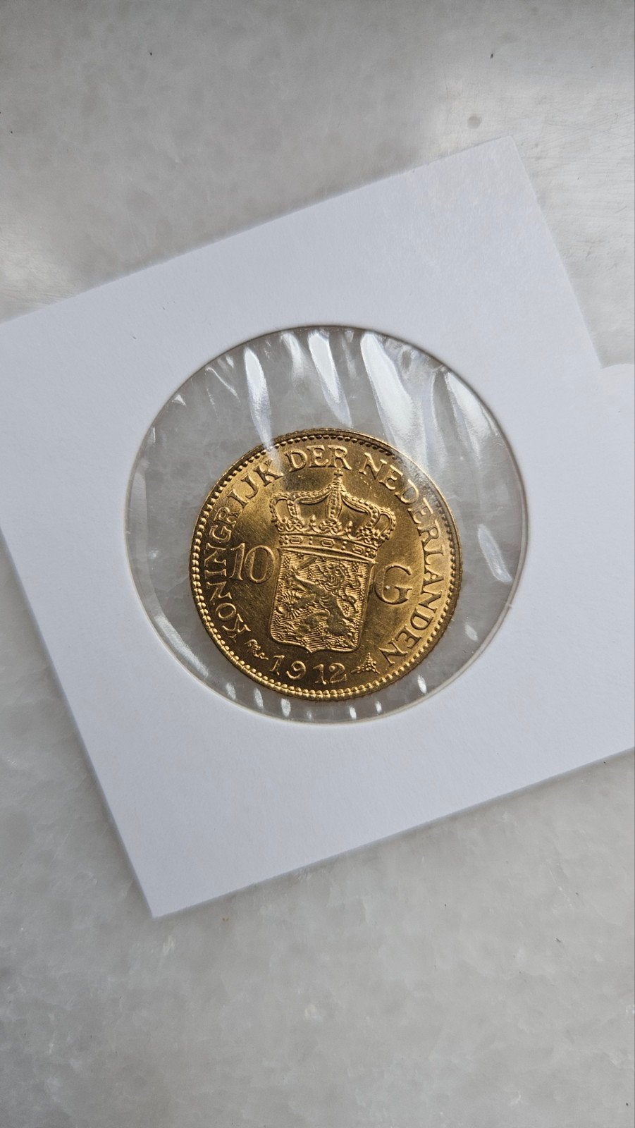 gouden tientje 1912, Ophalen of Verzenden, Koningin Wilhelmina, 10 gulden, Goud