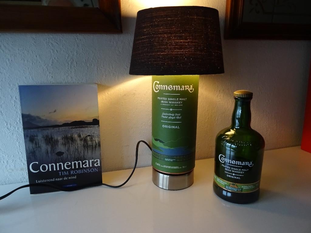 Whiskey schemerlamp Ierland Connemara, Ophalen of Verzenden, Gebruikt, Glas