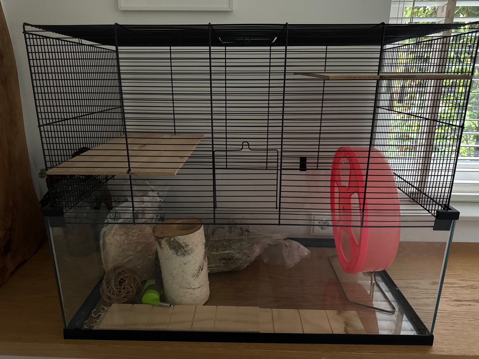 Hamsterkooi met veel extra's, Ophalen, Kooi, Gebruikt, 60 tot 90 cm