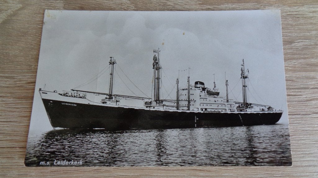 m.s. Leiderkerk, Verzamelen, Verzenden, Gebruikt, Kaart, Foto of Prent