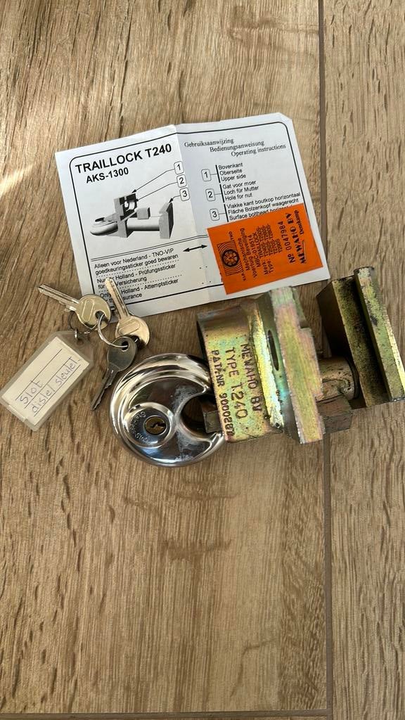 Caravan Mewaho disselslot traillock T 240, Ophalen of Verzenden, Zo goed als nieuw, Slot